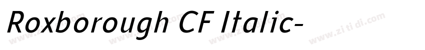 Roxborough CF Italic字体转换